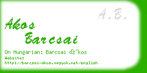 akos barcsai business card